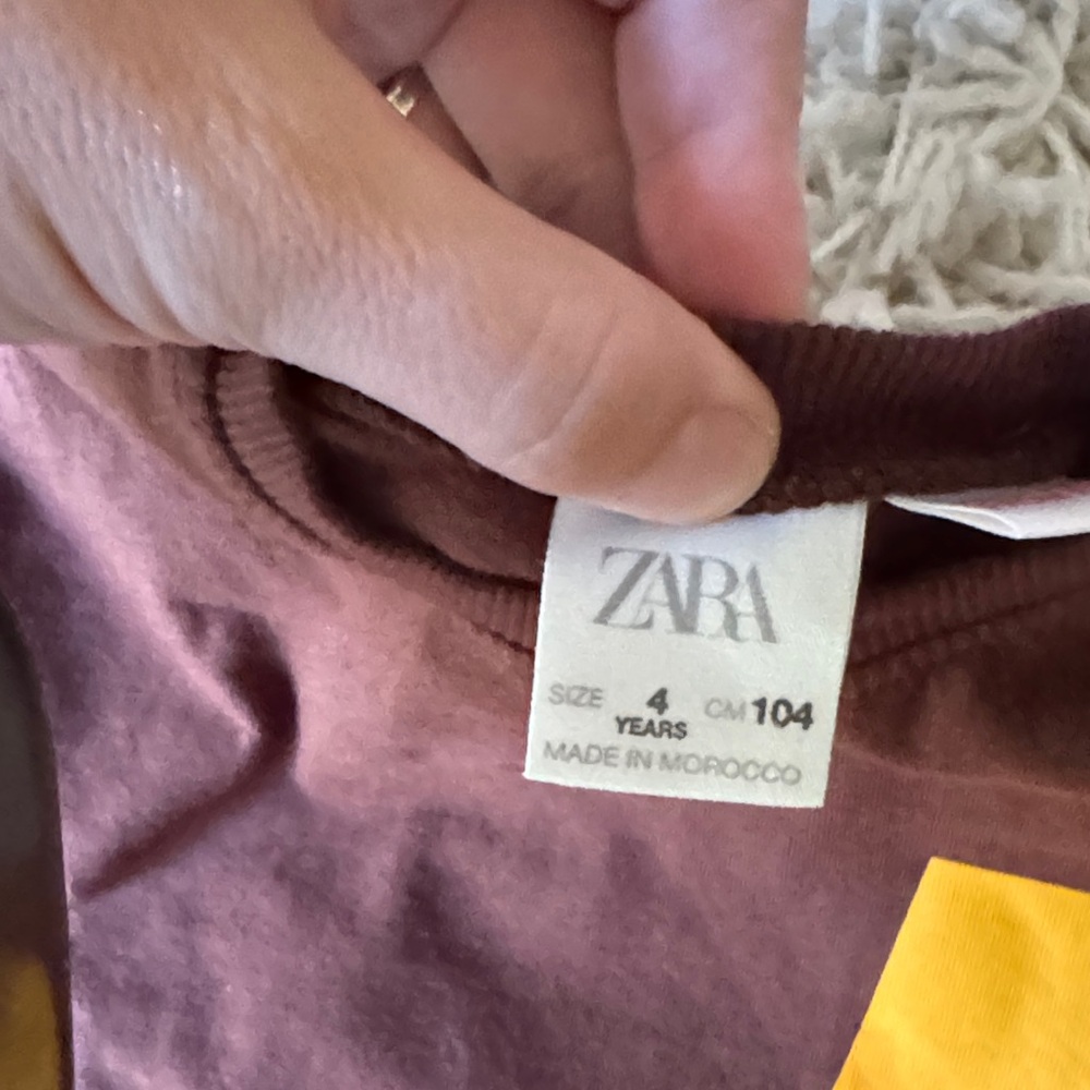 Zara Brown Kids Long Sleeve Shirt with Camping Design - Picture 4 of 4